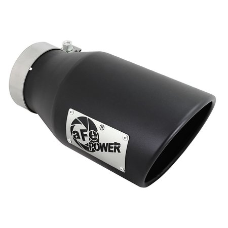 AFE POWER AFE POWER DIESEL EXHAUST TIP (SS) BLACK; 4IN IN X 6IN OUT X 12IN L BOL 49T40601-B12